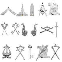 Set of 11 Masonic Officers Jewels – Silver